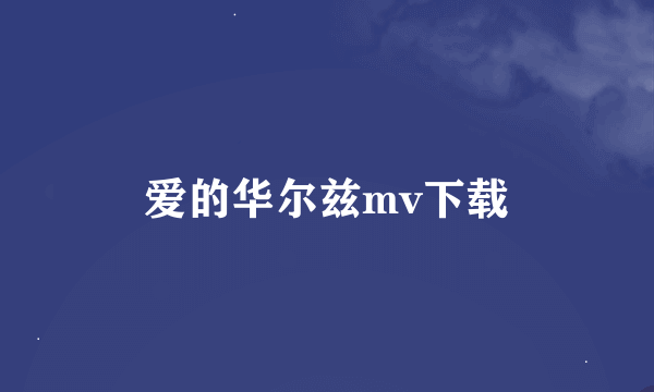 爱的华尔兹mv下载