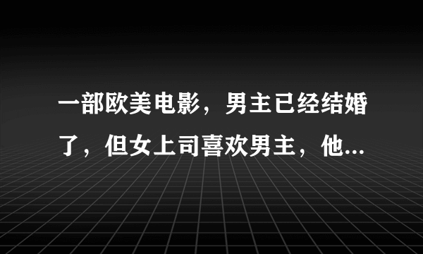 一部欧美电影，男主已经结婚了，但女上司喜欢男主，他们在寻找一份年代久远的契约