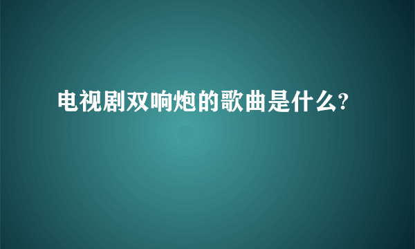 电视剧双响炮的歌曲是什么?