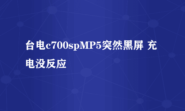 台电c700spMP5突然黑屏 充电没反应