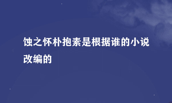 蚀之怀朴抱素是根据谁的小说改编的