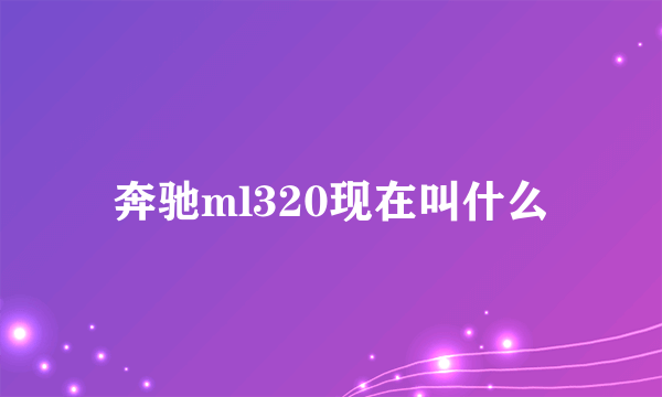 奔驰ml320现在叫什么