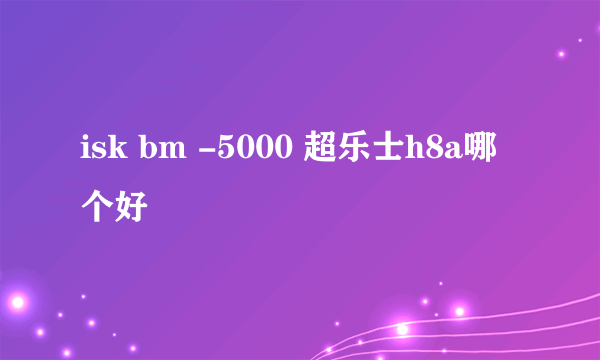 isk bm -5000 超乐士h8a哪个好