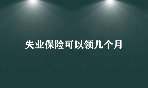 失业保险可以领几个月