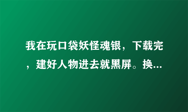 我在玩口袋妖怪魂银，下载完，建好人物进去就黑屏。换模拟器，提示我zhe rom-image 反正一堆。求帮助