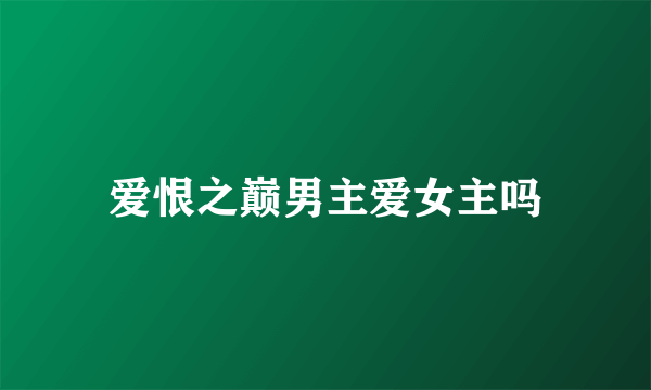 爱恨之巅男主爱女主吗