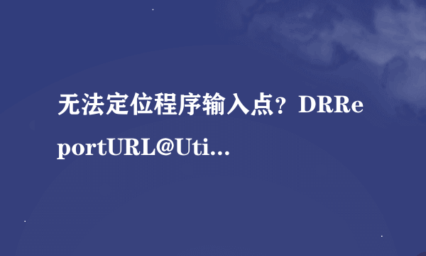 无法定位程序输入点？DRReportURL@Util@@YAXXZ于动态链接库TTUtilWidget.dll上