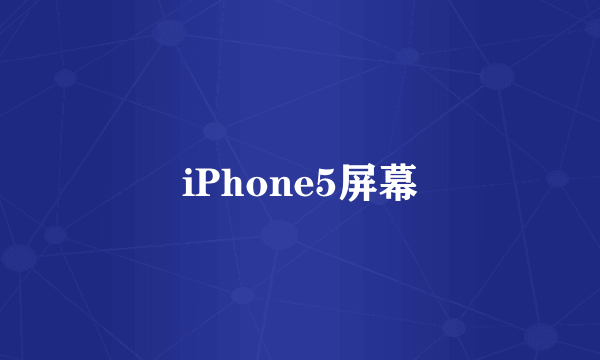 iPhone5屏幕