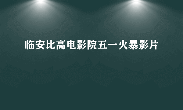 临安比高电影院五一火暴影片