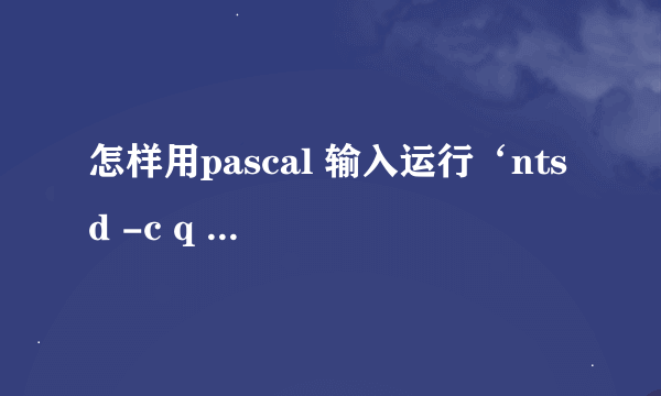 怎样用pascal 输入运行‘ntsd -c q -pn studentmain.exe'；（强行关闭程序）