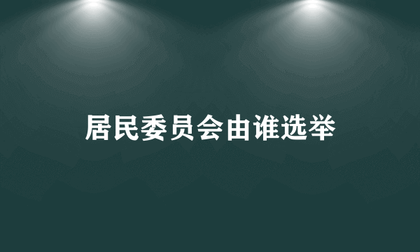 居民委员会由谁选举