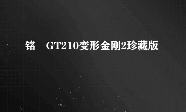 铭瑄GT210变形金刚2珍藏版