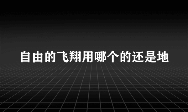 自由的飞翔用哪个的还是地