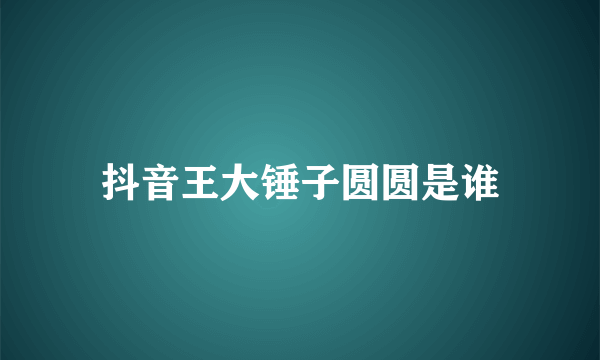 抖音王大锤子圆圆是谁