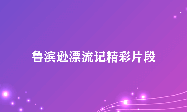 鲁滨逊漂流记精彩片段