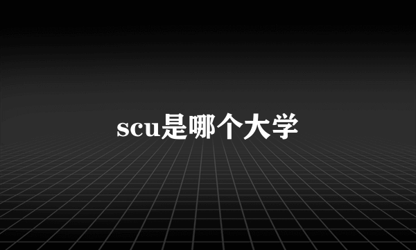 scu是哪个大学