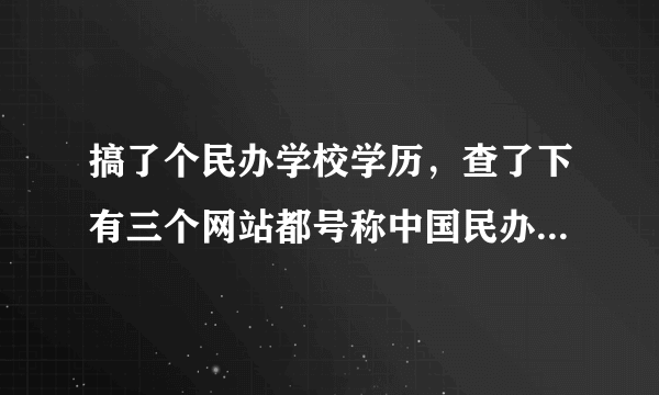 搞了个民办学校学历，查了下有三个网站都号称中国民办高等教育学生信息网，在crhis和chis和ci