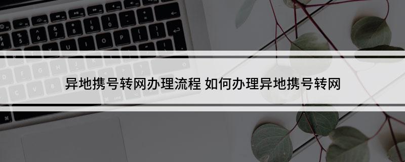 异地携号转网办理流程如何办理异地携号转网