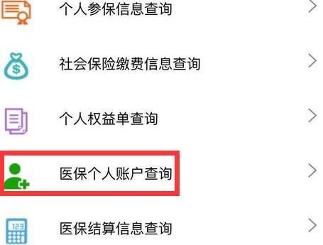 医保卡个人账户查询