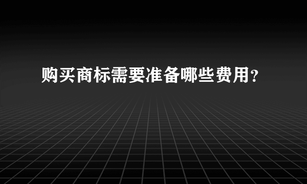 购买商标需要准备哪些费用？