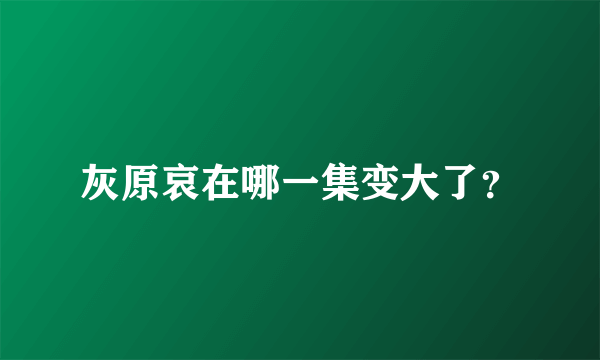 灰原哀在哪一集变大了？