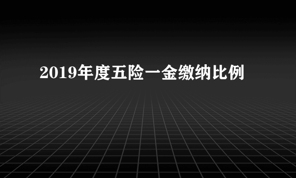 2019年度五险一金缴纳比例