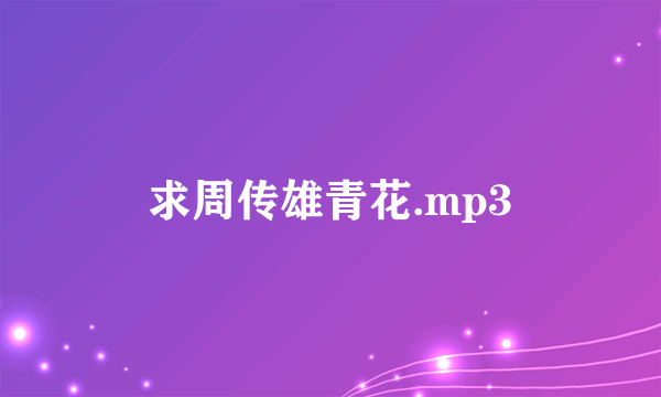 求周传雄青花.mp3