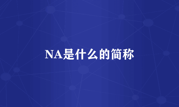 NA是什么的简称