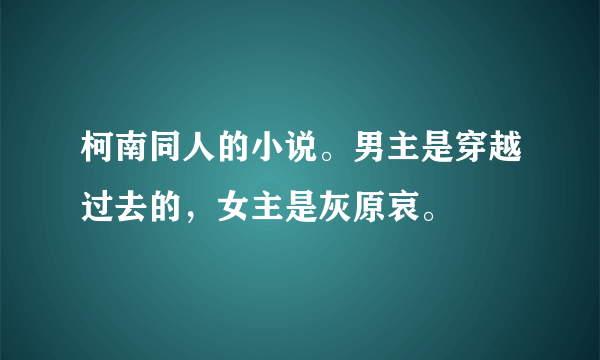 柯南同人的小说。男主是穿越过去的，女主是灰原哀。