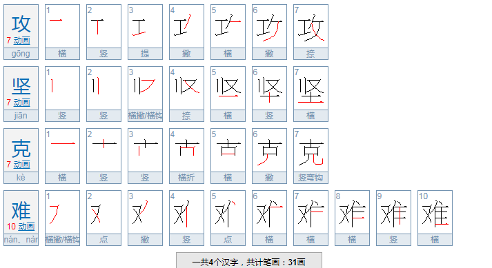 攻艰克难和攻坚克难有何区别？