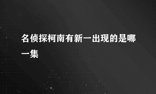 名侦探柯南有新一出现的是哪一集