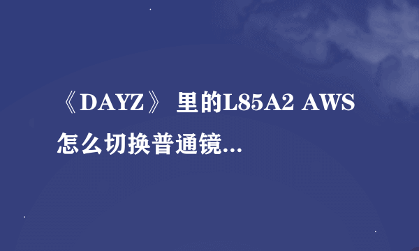 《DAYZ》 里的L85A2 AWS怎么切换普通镜模式，我知道N键是切换夜视和热感，普通视角我曾经用过两次。