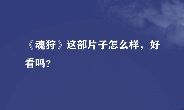 《魂狩》这部片子怎么样，好看吗？