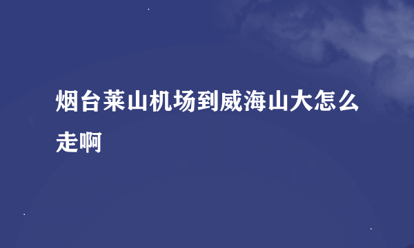 烟台莱山机场到威海山大怎么走啊