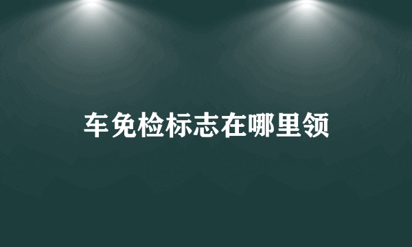 车免检标志在哪里领