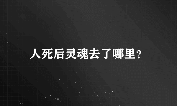 人死后灵魂去了哪里？