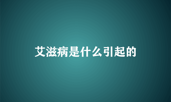 艾滋病是什么引起的