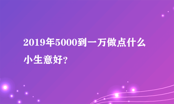 2019年5000到一万做点什么小生意好？