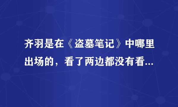 齐羽是在《盗墓笔记》中哪里出场的，看了两边都没有看见.顺便把其余的简介发过来