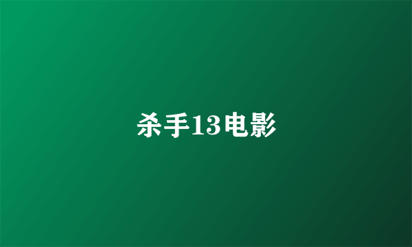 杀手13电影