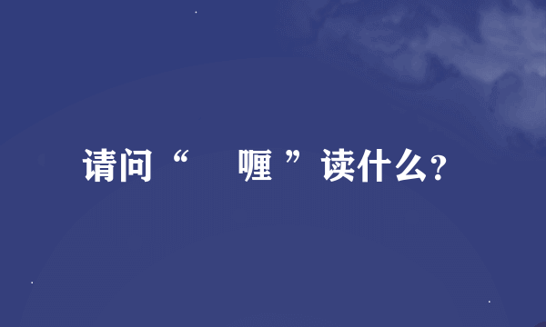 请问“ 啫喱 ”读什么？