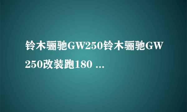 铃木骊驰GW250铃木骊驰GW250改装跑180 K不改装跑160回