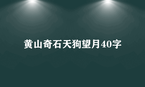 黄山奇石天狗望月40字