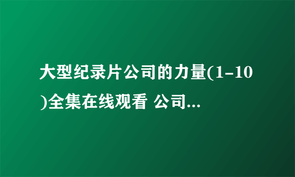 大型纪录片公司的力量(1-10)全集在线观看 公司的力量全集下载 公司的力量全集视频