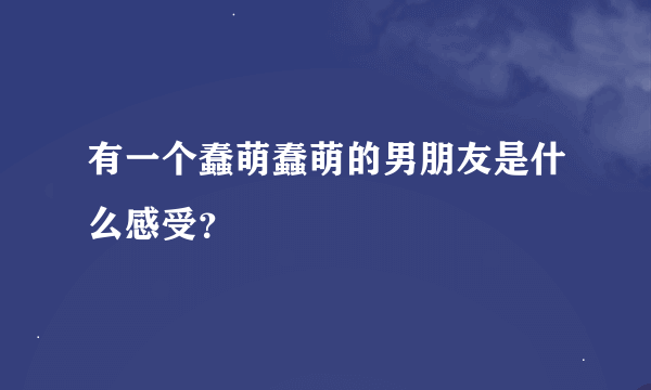 有一个蠢萌蠢萌的男朋友是什么感受？