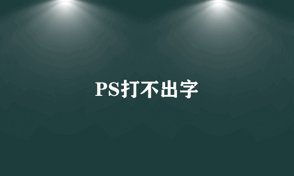 PS打不出字