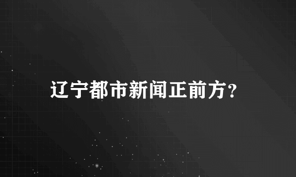 辽宁都市新闻正前方？