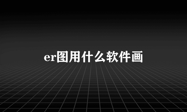 er图用什么软件画