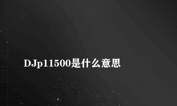 
DJp11500是什么意思
