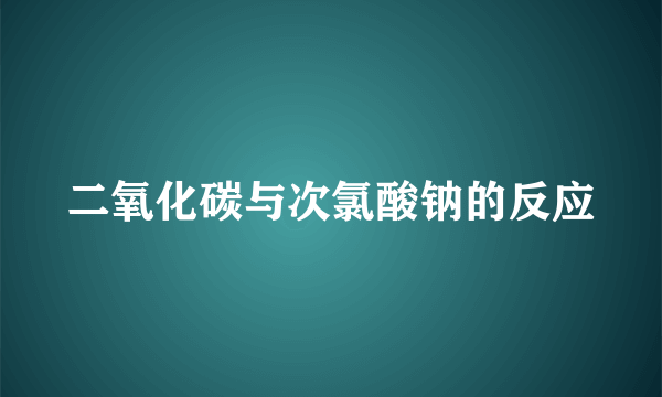 二氧化碳与次氯酸钠的反应